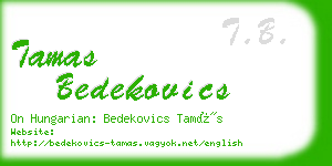 tamas bedekovics business card